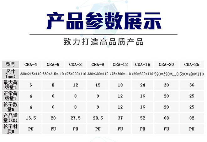 直行搬运小坦克车技术参数